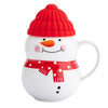 Karácsonyi bögre Hóemberes porcelán szilikon sapkában - 380 ml