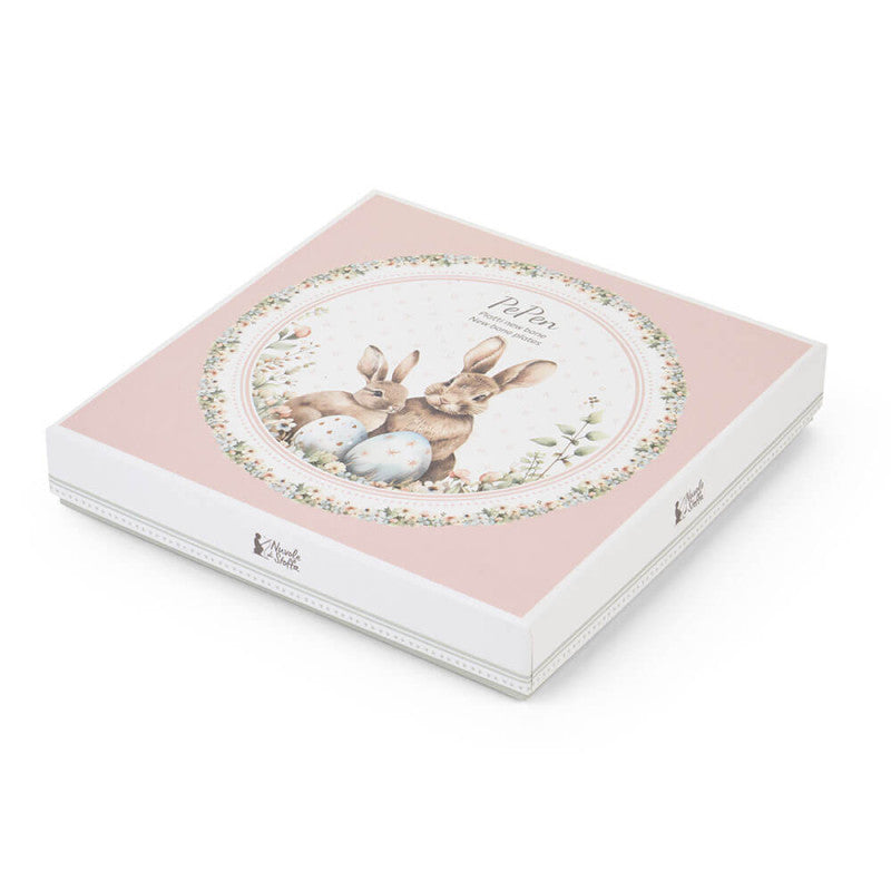 Húsvéti nyuszis Porcelán desszertes tányér szett 2 db-os 20 cm dobozban PePen