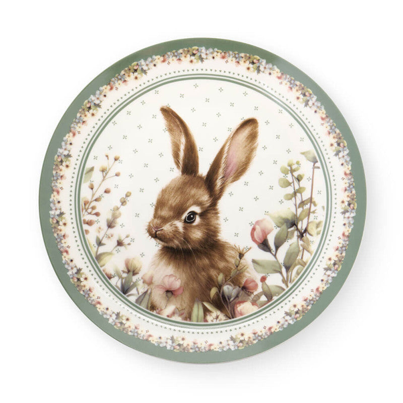 Húsvéti nyuszis Porcelán desszertes tányér szett 2 db-os 20 cm dobozban PePen