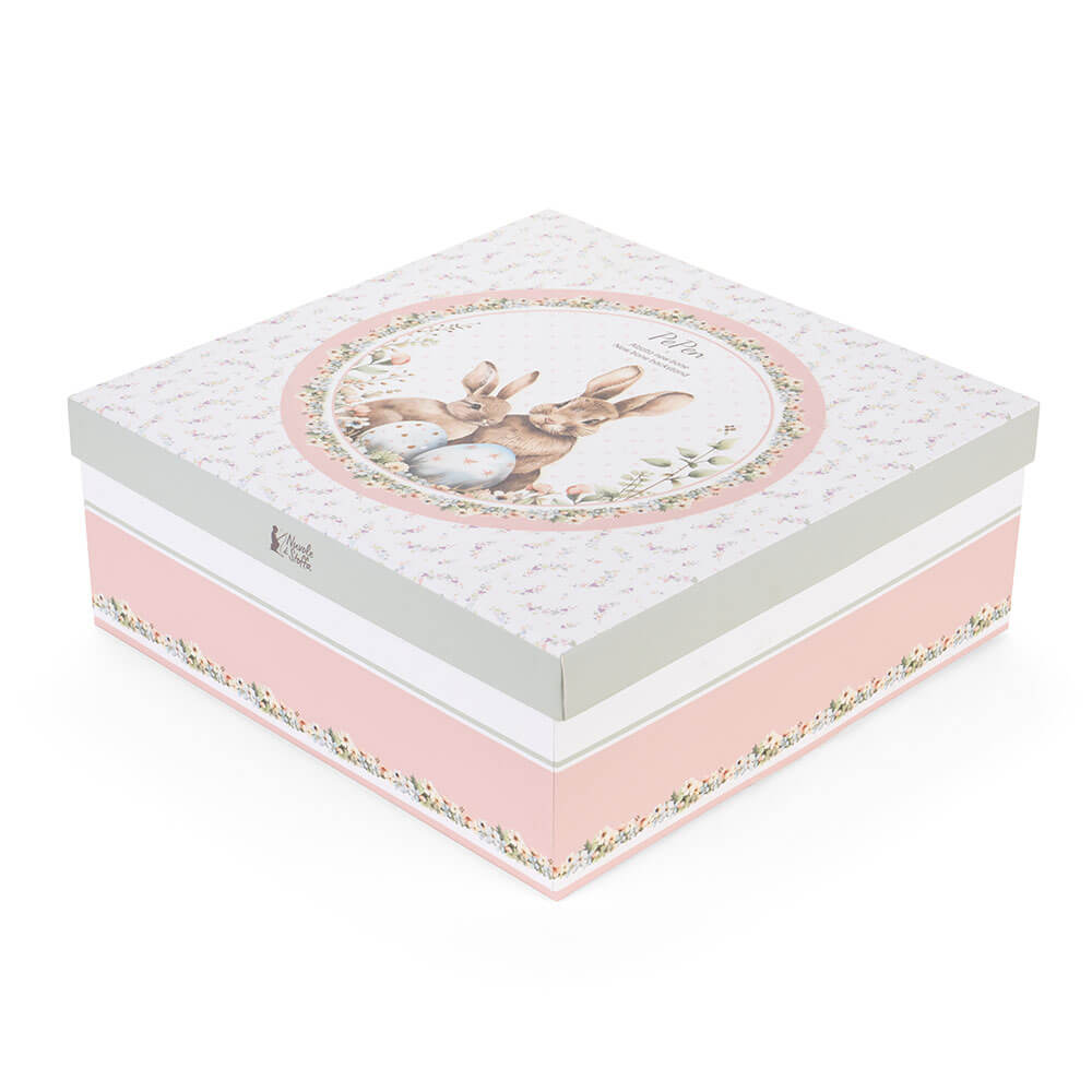 Húsvéti nyuszis Porcelán tortatál 27x10 cm dobozban PePen