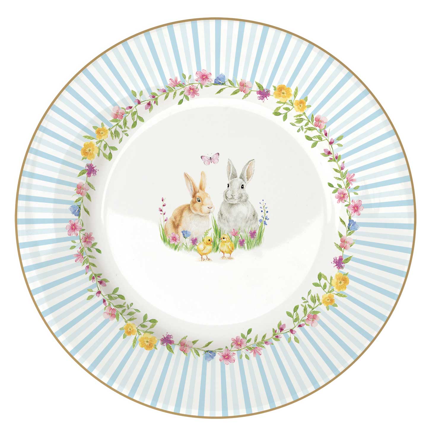 Tányér, étkészlet Húsvéti nyuszi mintás porcelán desszertes tányér 4 db szett Happy Easter