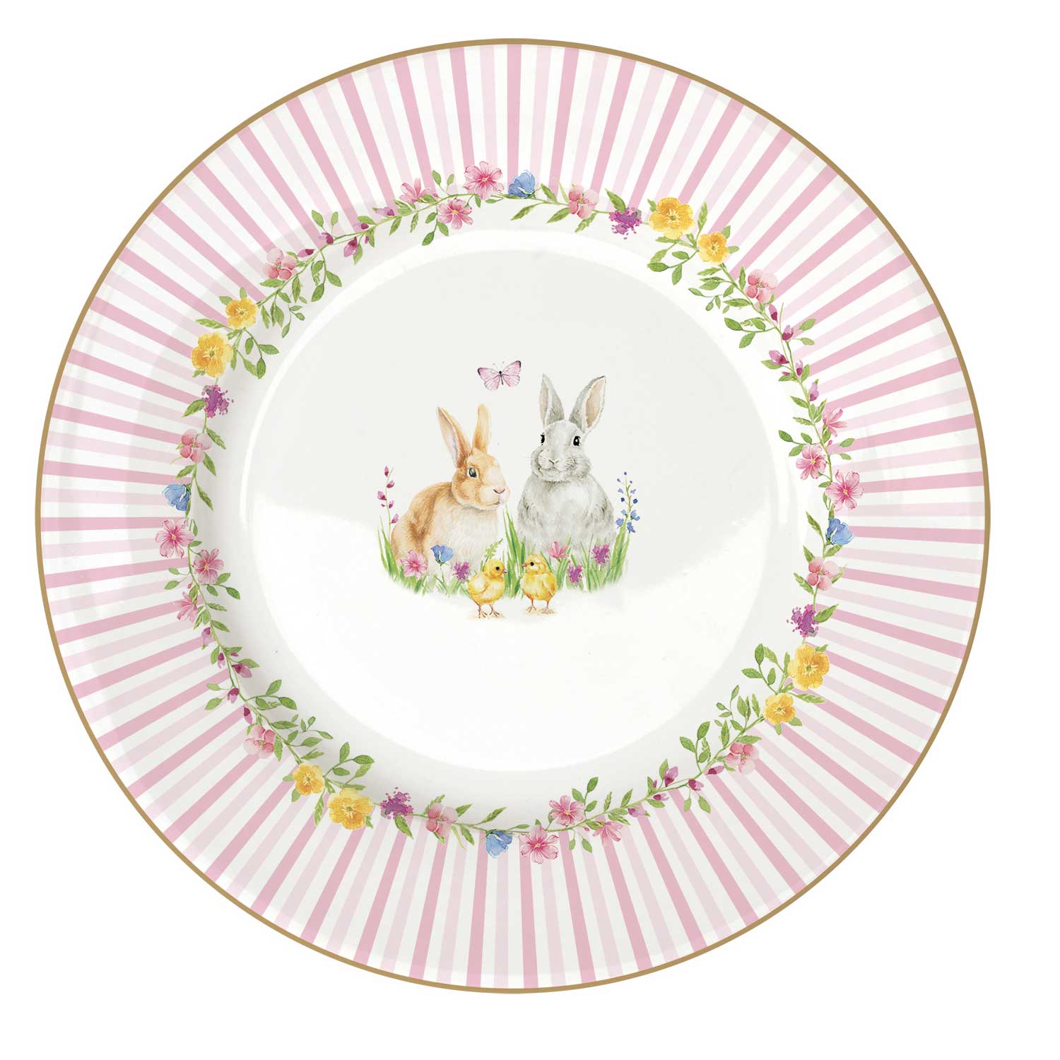 Tányér, étkészlet Húsvéti nyuszi mintás porcelán desszertes tányér 4 db szett Happy Easter