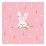 Szalvéta Húsvéti nyuszis papírszalvéta 33x33 cm 20 db Hello Easter pink