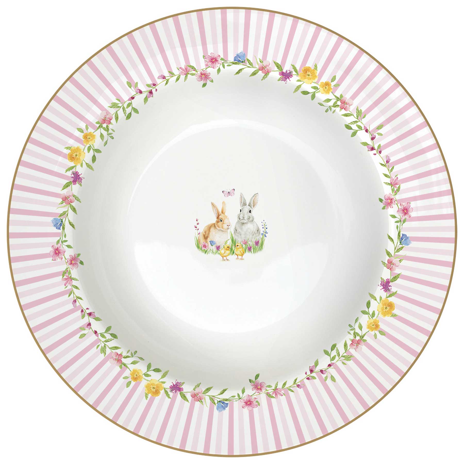 Tányér, étkészlet Húsvéti nyuszis porcelán 18 részes étkészlet Happy Easter