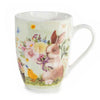 Húsvéti virágos nyuszis porcelán bögre - 300 ml papír díszcsomagolásban