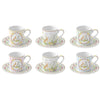 Bögre, csésze Húsvéti nyuszis porcelán kávés csésze 6 személyes szett Happy Easter