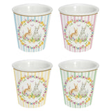 Bögre, csésze Húsvéti nyuszis porcelán kávés pohár 4 személyes szett Happy Easter
