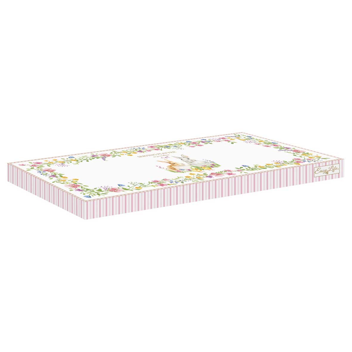 Tálca Húsvéti nyuszis porcelán kínáló tálca 35x15 cm Happy Easter