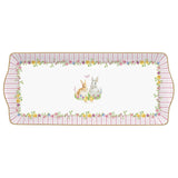 Tálca Húsvéti nyuszis porcelán kínáló tálca 35x15 cm Happy Easter