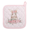 Edényalátét Húsvéti pamut nyuszis edényalátét 20x20 cm Floral Easter Bunny