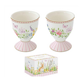 Húsvéti porcelán tojástartó 6,5 cm 2 db-os Happy Easter
