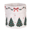 Karácsonyi Kenyérkosár 15x16 cm pamut Traditional Christmas Harmony