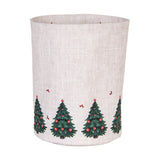 Karácsonyi Kenyérkosár 15x16 cm pamut Traditional Christmas Harmony