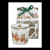 Karácsonyi porcelán bögre 360 ml házikó díszcsomagolásban Christmas Village