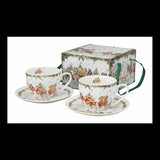 Karácsonyi Porcelán csésze 270 ml 2 személyes dobozban Christmas Village