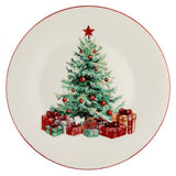 Karácsonyfás porcelán lapostányér - 26,5 cm - Holly Dreams