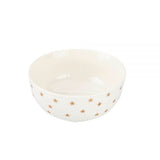 Tányér, étkészlet Karácsonyi arany csillagos porcelán müzlis tálka - 13,5 cm 400 ml