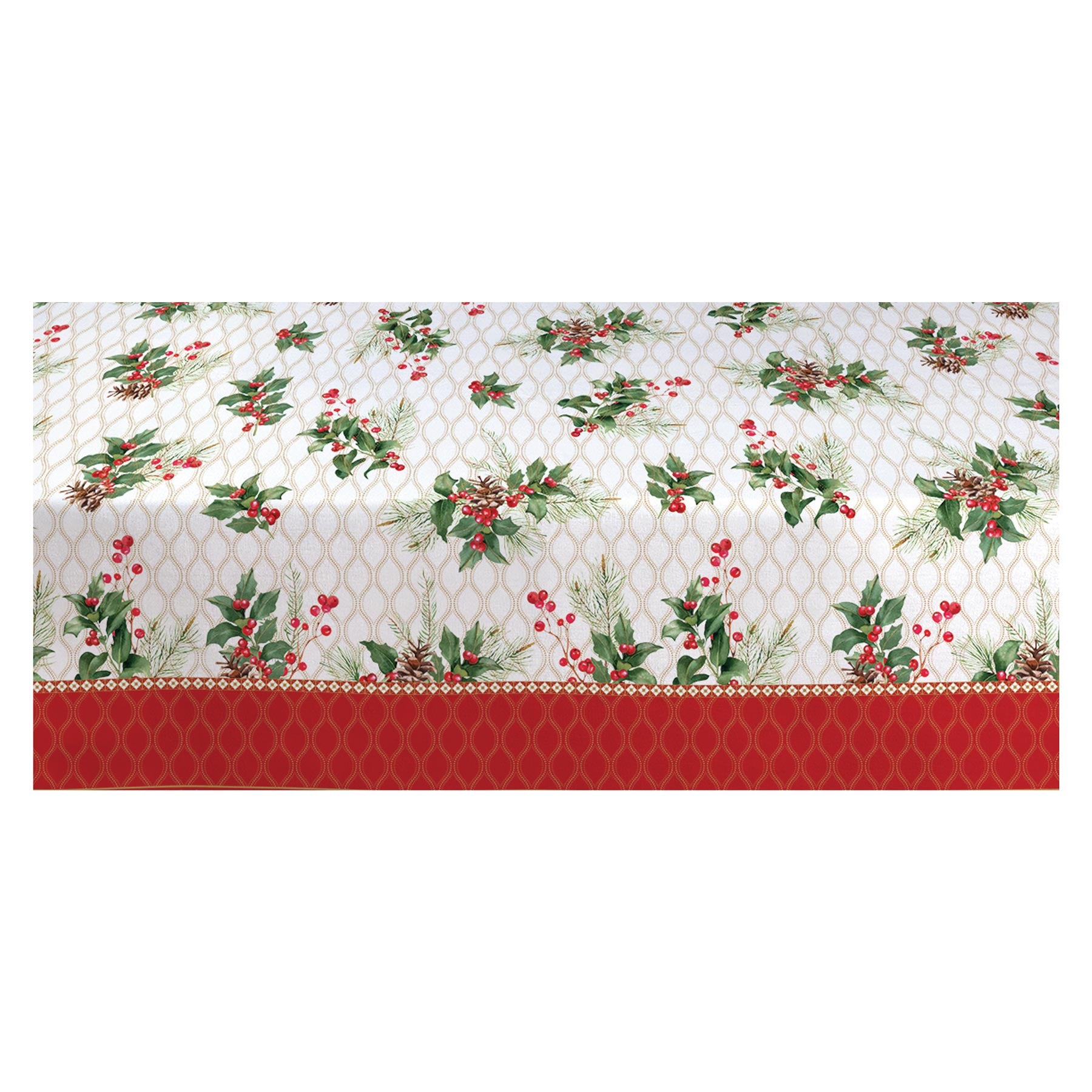 Evőeszköz Karácsonyi Asztalterítő 145x180cm pamut Christmas Berries