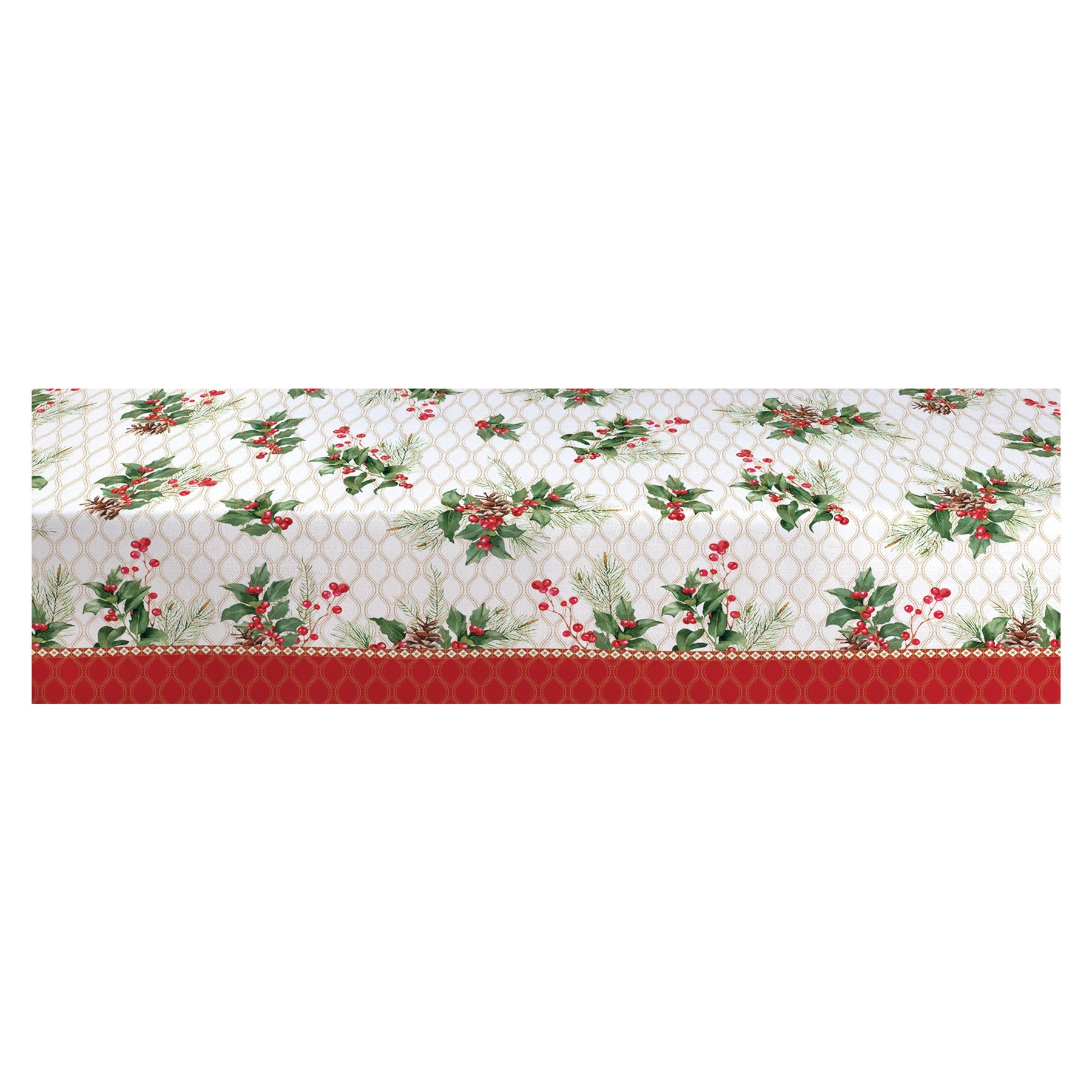 Evőeszköz Karácsonyi Asztalterítő 145x250 cm pamut Christmas Berries
