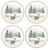 Tányér, étkészlet Karácsonyi desszertes tányér 4 db szett White Forest díszdobozban