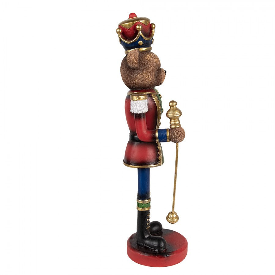 Karácsonyi dekoráció Karácsonyi diótörő maci figura 31 cm