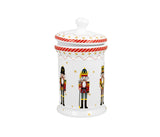 Tányér, étkészlet Karácsonyi diótörős porcelán keksztároló díszdobozban Christmas Nutcracker
