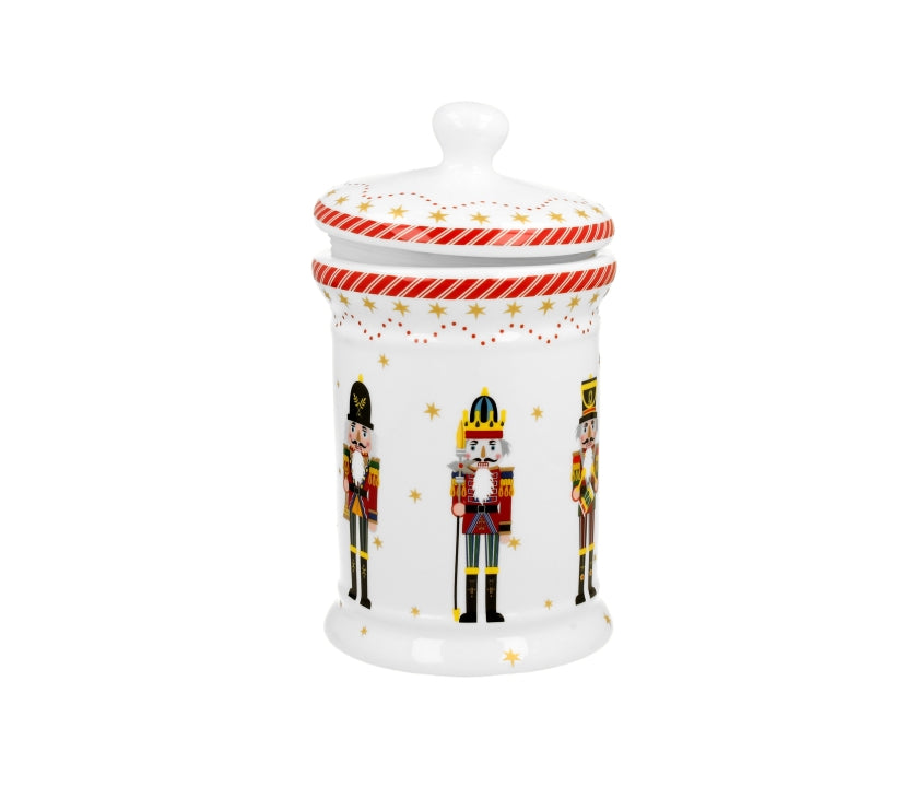 Tányér, étkészlet Karácsonyi diótörős porcelán keksztároló díszdobozban Christmas Nutcracker