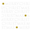 Szalvéta Karácsonyi dombornyomott papírszalvéta 33x33 cm Christmas letters pearl