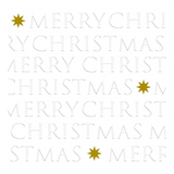 Szalvéta Karácsonyi dombornyomott papírszalvéta 33x33 cm Christmas letters pearl