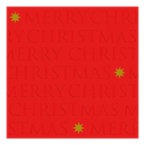 Szalvéta Karácsonyi dombornyomott papírszalvéta 33x33 cm piros Christmas letters red