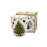 Bögre, csésze Karácsonyi fenyőfás bögre 650 ml díszdobozban Christmas Tree