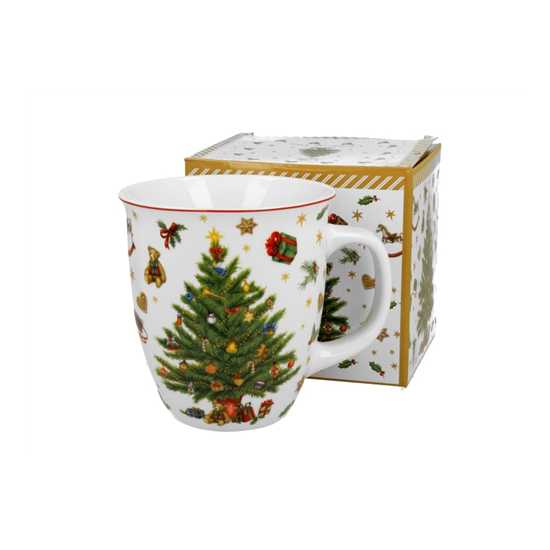 Bögre, csésze Karácsonyi fenyőfás bögre 650 ml díszdobozban Christmas Tree
