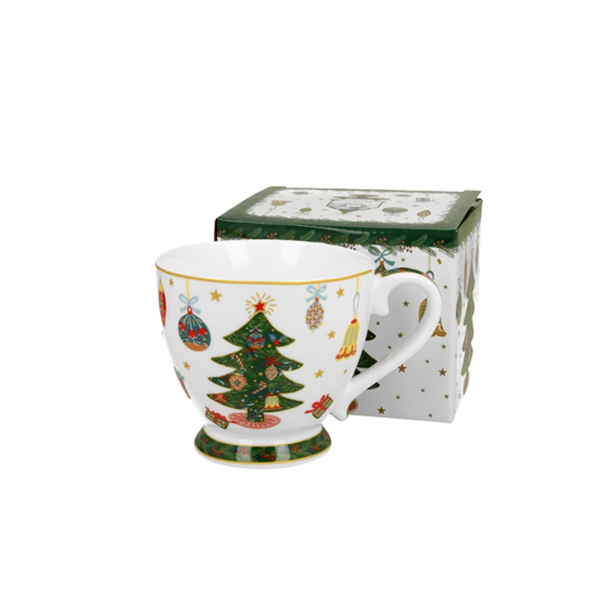 Bögre, csésze Karácsonyi fenyőfás porcelán bögre 430 ml dobozban Around Christmas Tree