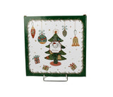 Bögre, csésze Karácsonyi fenyőfás porcelán kis tányér szett 2 db-os dobozban Around Christmas Tree