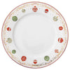 Tányér, étkészlet Karácsonyi gömbökkel díszített porcelán lapostányér Christmas Eve