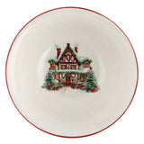Karácsonyfás porcelán mélytányér 600 ml - Holly Dreams