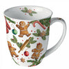 Bögre Karácsonyi mézeskalácsos porcelán bögre Gingerbread cookies