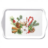 Tálca Karácsonyi műanyag kis tálca Christmas arrangement