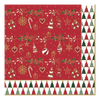 Bögre, csésze Karácsonyi piros papírszalvéta 33x33cm Fancy Christmas