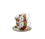 Bögre Karácsonyi porcelán 2 db csésze szett Madarak