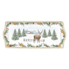 Tányér, étkészlet Karácsonyi porcelán asztali kínáló tálca szarvasos White Forest díszdobozban