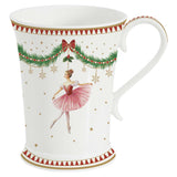 Tányér, étkészlet Karácsonyi porcelán bögre ballerina díszdobozban Magie de Noel