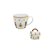 Bögre Karácsonyi porcelán bögre Diótörő és Balerina díszcsomagolásban