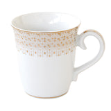Tányér, étkészlet Karácsonyi porcelán bögre díszdobozban fehér arany Festive