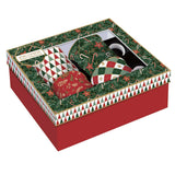 Bögre, csésze Karácsonyi porcelán bögre szett 4 db-os díszdobozban Fancy Christmas