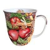 Bögre Karácsonyi porcelán bögre Winter Apples