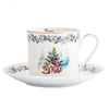 Karácsonyi porcelán csésze aljjal 220 ml fenyőágas