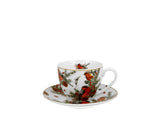 Bögre Karácsonyi porcelán csésze aljjal 250 ml díszdobozban Madarak