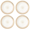 Tányér, étkészlet Karácsonyi porcelán desszertes tányér 4 db fehér arany Festive