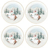 Tányér, étkészlet Karácsonyi Porcelán desszertes tányér 4 db szett Chalet